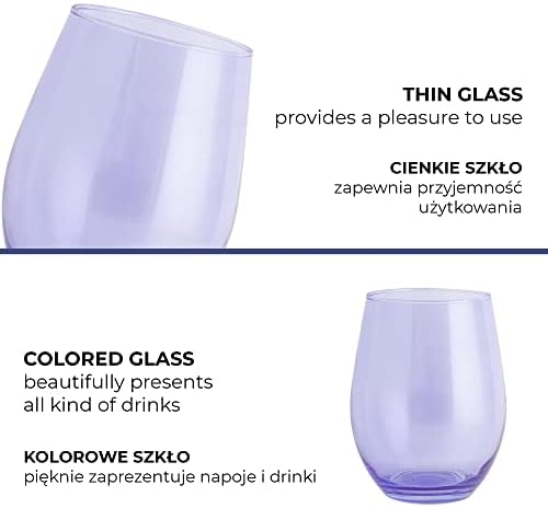 Óculos de água coloridos Tumblers Conjunto de vidro de vidro bebidas bebidas de suco de refrigerantes bebidas de