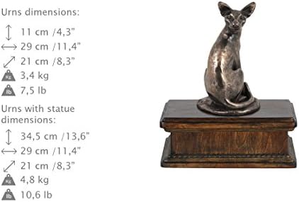 Gato egípcio, memorial, urna para as cinzas de gato, com uma estátua de gato, exclusiva, Artdog