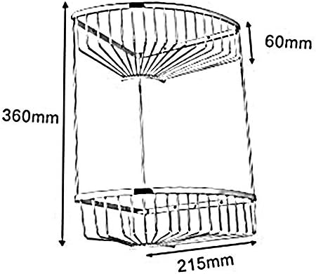 Prateleira de vidro prateleira de banheiro, rack triangular montado na parede dupla adequado para varanda, cozinha 8,5 × 14,2 polegadas