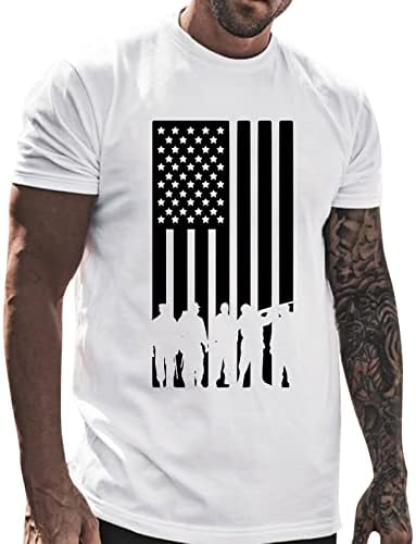 Camisetas do Dia da Independência do Hssdh para homens, camisetas patrióticas da bandeira americana