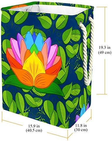 Unicey Colorful Lotus Flowers Rapazina cesto colapsível para armazenamento Bin Baby Horting