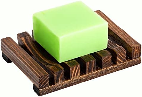 Rainspire Soap Dish Somer, capa natural de sabão de madeira, sabonete de sabão artesanal manual Bandeja de sabão para bandeja de banheiro, sabão, esponjas, lavador