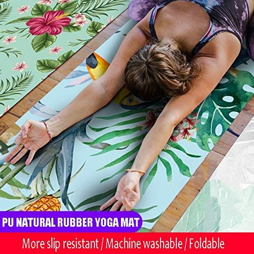 Mate-ioga portátil 183*68cm*1mm de espessura de camurça de borracha de borracha de borracha colorida impressão de padrões coloridos pilates sem deslizamento tapete de exercício