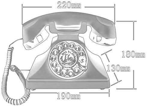 ZYZMH DIATE ROTÁRIO Telefone retrô telefone antiquado telefone fixo com sino de metal clássico, telefone com cordão com alto -falante
