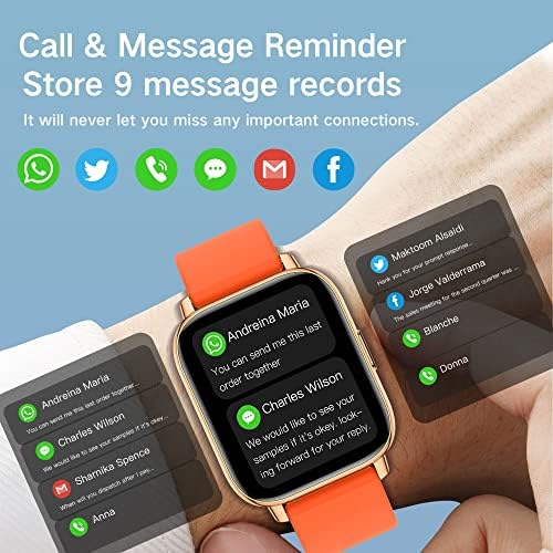 Relógio inteligente para Android iOS compatível com iPhone Samsung Phone, Homens Men Men Smartwatch Rastreador de fitness