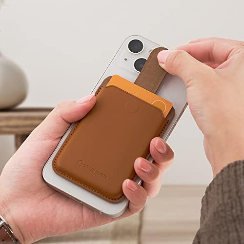 Sinjimoru Vegan Leather iPhone 14 carteira para carteira MagSafe, iPhone 14 Plus portador de carteira de acordeão magnético