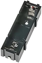 Bistook 10pcs PCB 1 slots 1 x 1,5V aa clipe de mola de mola de mola preto Caixa de caixa da bateria preta pode ser combinada livremente PC+ABS Material plástico