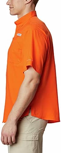 Columbia NCAA Clemson Tigers Men's Tamiami Short Manga Camisa, X -Large Big, Cle - Spark Orange