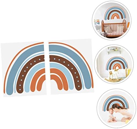 Besportble 2 lençóis adesivos arco -íris adesivos removíveis adesivos de adesivos para crianças decoração de decoração de sala astética