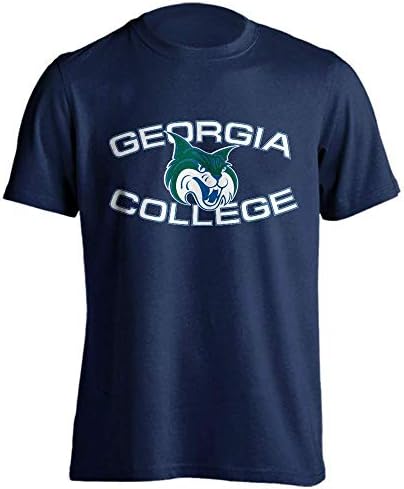 Georgia College GCSU Bobcats Arch Mascot Logotipo Camiseta de manga curta…