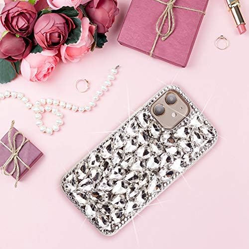 GDRTWWH para iPhone 11 Bling Glitter Case, Luxury Shiny Diamond Crystal Rhinestone Caso Protetive Case para mulheres