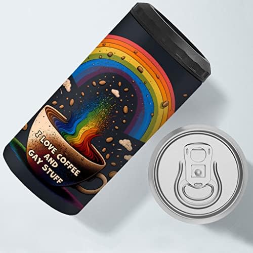 Design gay Design isolado Slim CAN mais frio - Rainbow CAN mais frio - Flor mais fino com isolamento da moda