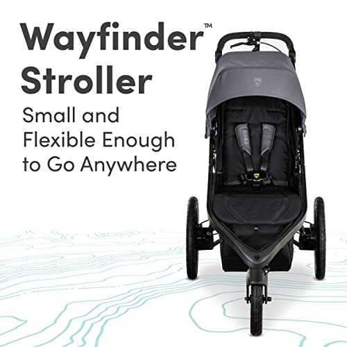 Bob Gear Wayfinder Jogging Stroller com suspensão dupla independente, pneus cheios de ar e capacidade de peso de 75 libras, tempestade
