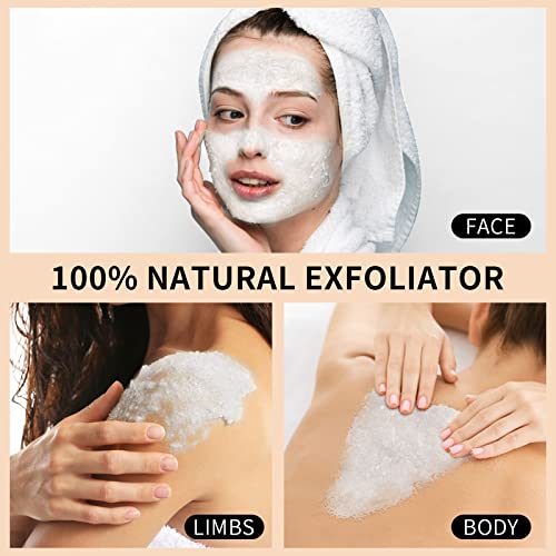 Lavagem facial do óleo de coco facial, esfoliando lavagem de rosto orgânico para mulheres, esfoliante de rosto esfoliante