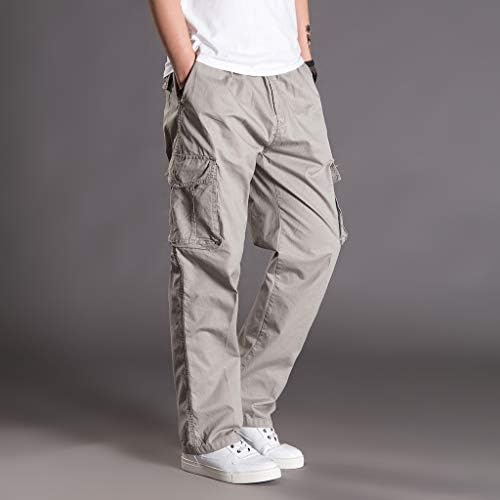 Calça casual masculina masculina badhub masculina solta larga de tamanho ou mais calças esportivas longas calças longas