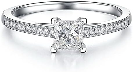 2023 Novo engajamento Diamond Princess Feminino Anel de Zircão Anel Personalizado Ring Pretty Ring