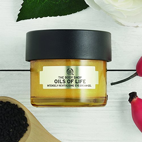 Os óleos da Body Shop da vida revitalizam intensamente o gel de creme para os olhos, 0,69 oz.