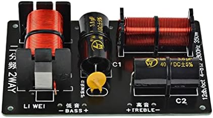 EYHLKM 2PCS 350W 2 Ways Crossover Audio Board Tweeter Bass Speaker Frequency Divider 2 unidade para 4-8ohm Filtro de alto-falante