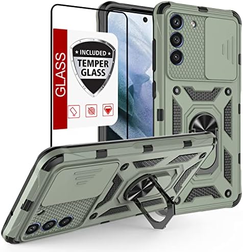 Gorgcase for Samsung Galaxy S21 Fe Caso com capa da câmera e proteção LEN com tela de vidro temperado Protectorheavy Duty Choffrof