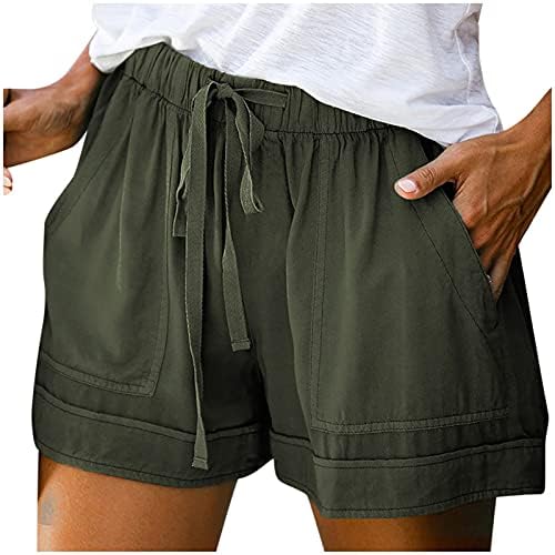 Ruiruilico Women Feminino 2023 Shorts casuais de verão shorts de cordão saque