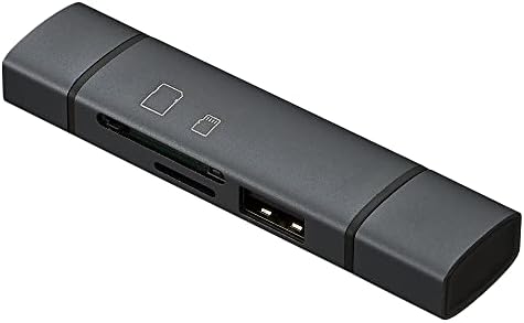 Nakabayashi Z8785 DIGIO2 USB 2.0 TIPO-C & A LEITOR DE CARTO DE ALUMINA