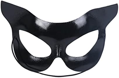 Máscara de gato Halloween gato mulheres disfarçar halloween gato cosplay meio rosto para o halloween mardi gras carnival party máscara