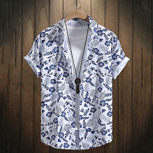 Xiloccer mass camisa de moletom para masculino para homens camisa curta Camisas casuais de negócios masculinas moda havaiana