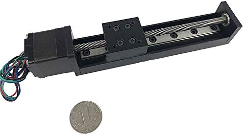 Trilho linear 50mm / 100mm / 150mm / 200mm Atuador de estágio linear com trilhos lineares quadrados Mini Slide Table + NEMA 11 Motor de passo para DIY Máquina de moagem de roteador CNC