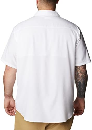 Utilizer masculino de Columbia II Camisa de manga curta sólida, branca, pequena
