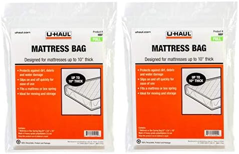 Sacos de colchão duplo u -haul para proteção de movimentação, armazenamento e renovação - sacos de 87 x 39 x 10 -
