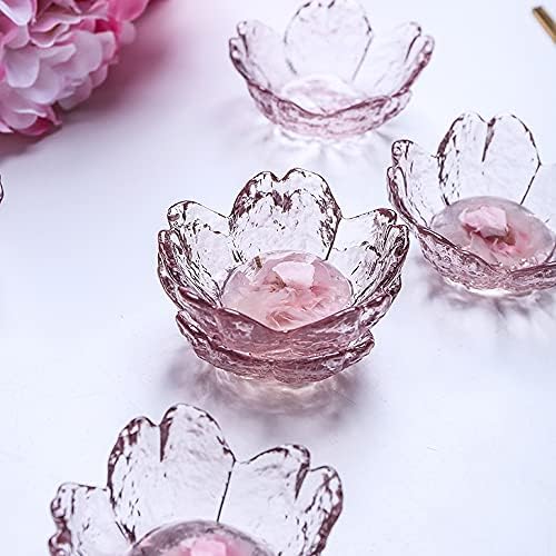 Pratos de tempero de vidro em forma de Sakura