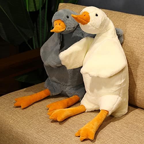 Big Big White Goose Plexh Pillow Pillow Backed Animals Doll para meninos fãs de meninas
