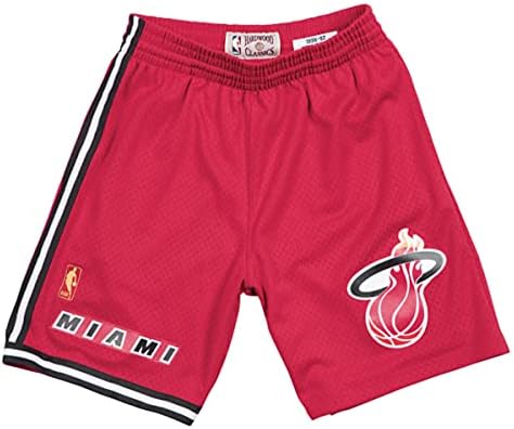 Miami Heat 1996-97 shorts de swingman vermelho alternativo masculino