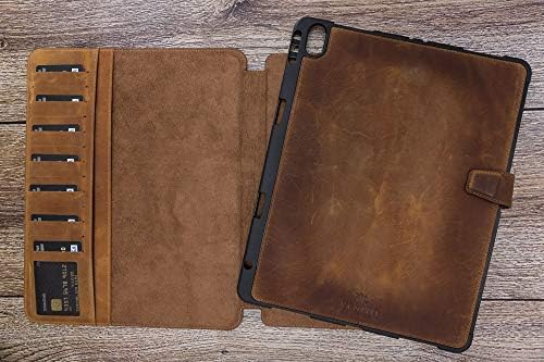 Venito Parma Magic Tablet Wallet Compatível com iPad Pro 12.9, 2018 - Caso de fólio de couro artesanal