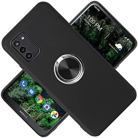 Caso preto fosco do Futanwei para Nokia G100 6.52 | Nokia G100 Case com suporte de suporte para anel | Nokia G100 Case com aderência | Lightweight |
