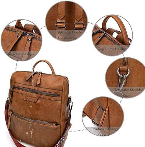 Backpack de zuniyamama bolsa para mulheres, moda fofa designer conversível feminino de couro para mulheres backpack bolsa