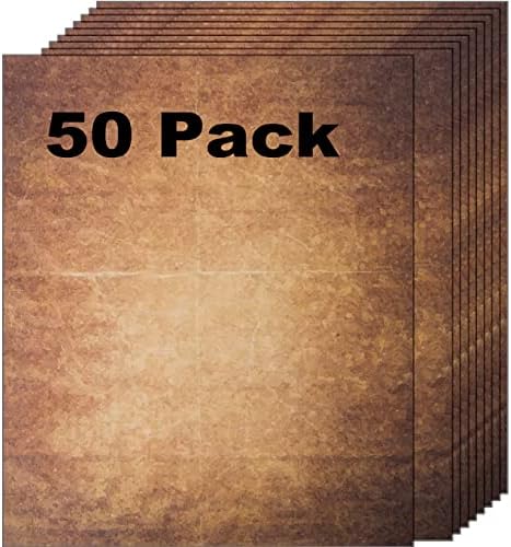 Papel de rolagem pirata de 50 pacote | Papel de borda queimado vintage envelhecido | Use para criar escrita atemporal, desenho, esboços,
