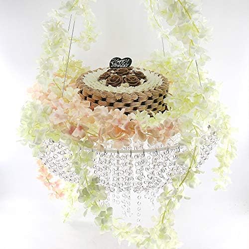 Casamento romântico Faux acrílico lustre de cristal de água suspensa bolo swing wepdiy