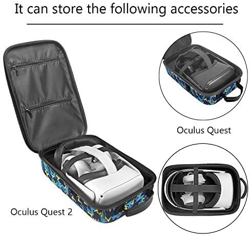 Caso de viagem à moda eSimen para Oculus Quest 2 VR Gaming Headset Strap e Acessórios de Controladores de Controladores