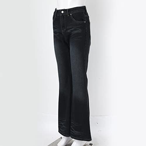 Calça de vestido jeans femininos jeans femininos lavados calças de jeans vintage para mulheres