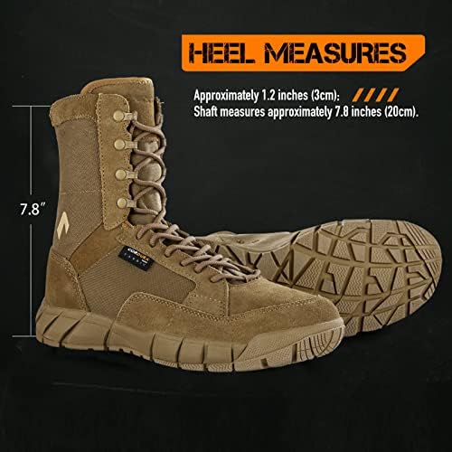 Botas de combate yevhev para homens sapatos táticos militares leves para caminhadas de trabalho de trabalho deserto respirável