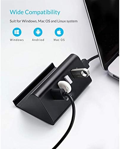 Hubs 5gbps de alta velocidade mini 4 porta USB3.0 Splitter de cubo para laptop para desktop com suporte para suporte para comprimido