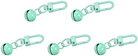 UXCELL 5PCS Sinos de estimação, 13 mm/0,51 DIA Jingle Bell Charms, sinos de aço de carbono verde claro com fecho para artesanato