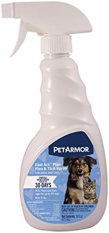 Petermor Fastact Plus pulga e spray para cães e gatos 16 onças