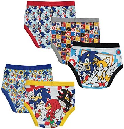 Sonic the Hedgehog Boys 'Big Boxer Briefs Multipacks disponíveis nos tamanhos 4, 6, 8, 10 e 12