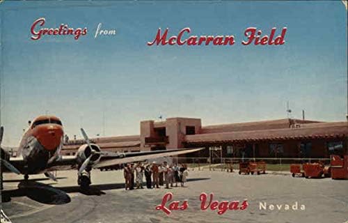 Saudações de McCarran Field Las Vegas, Nevada NV Original Vintage Postcard