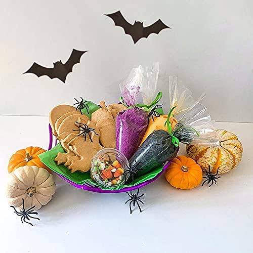 Halloween Candy Bowl, 5 Pacote de Halloween Spider Web Plastic Basket Basket para truques ou travessuras pegando tigelas de porta