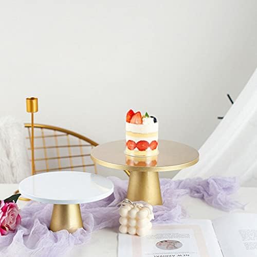 Bolo de casamento Placa de suporte: Metal Iron Birthday Cake Cupcake Portador redondo com Foot Cupcake Servidor Sobesista Partem
