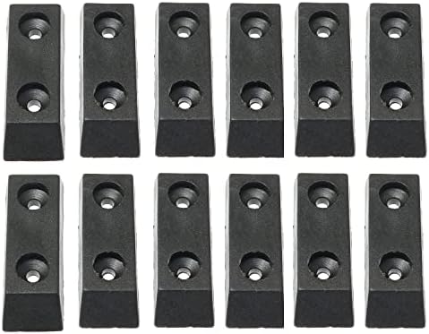 Bumpers de borracha Rlecs 12pcs pretos para pés retangulares de borracha armários
