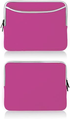 Caixa de ondas de caixa compatível com comprimido de Android Winsing KTLA - SoftSuit com bolso, bolsa macia neoprene capa com zíper do bolso de zíper para o tablet Android Winsing Ktla - Flamingo Pink